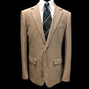 bonobos blazer sport coat size 40r slim fit cotton beige/ivory 2 button